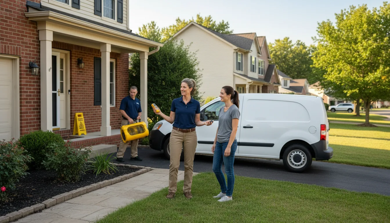 Residential water damage restoration in Magee, MS